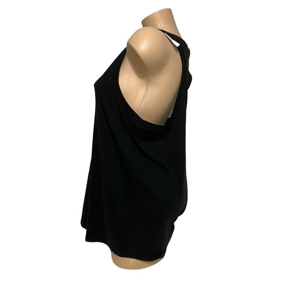 Victoria's Secret PINK MEDIUM Graphic Open‎ Back Tank Sleeveless Top Black NEW - Picture 3 of 3